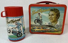 VTG 1974 Evel Knievel Metal Lunch Box Thermos Aladdin Industries Lunchbox picture