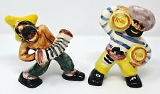 Shearwater Pottery Pirate Figurines set of 2 Rum Barrels & Squeezebox Concertina picture