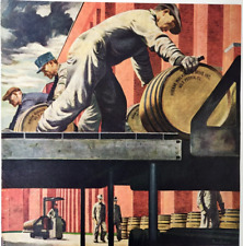 Imperial Hiram Walker Whiskey Vintage 1946 Ad Magazine Print Barrels Peoria IL picture