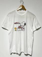 Deadstock/90'S Peanuts Snoopy/Snoopy Woodstock One Wash T-Shirt White/White Vint picture