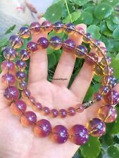 Certified 10-20mm Natural Mexico Brown Amber Round Beads Necklace 22