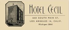 Los Angeles Cecil Hotel luggage label picture