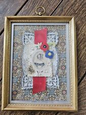 Antique Victorian Valentine Lace Card In Frame Love Token picture