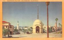 LOS ANGELES, California CA   WESTWOOD VILLAGE  Bank Of America  1948 Postcard picture