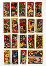 Super Hero MENKO 1960's Vintage Japanese Cards lot 20 - National Kid Marine Kong picture