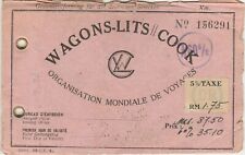 GERMANY-ENGLAND WAGONS-LISTS COOK Ticket Tied Tax Stamp 1936 picture