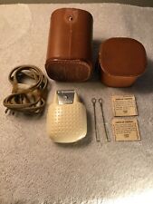 vintage 1950s SCHICK “CUSTOM” electric shaver in LEATHER CASE picture