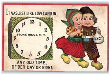 1913 It Vast Jist Like Loveland Any Old Time Cartoons Stone Ridge NY Postcard picture