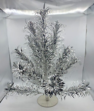 Vintage Stainless Aluminum Evergleam Christmas Pom Pom Tree 2 ft Original Box picture
