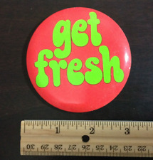 GET FRESH 3-Inch Pinback Button Vintage 1970s  picture