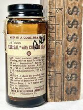 Rare Codeine Advertising Medicine Paper Label Bottle Smith Kline French Phil PA picture