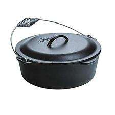 Lodge 9 Quart Cast Iron Dutch Oven. Pre Seasoned Cast Iron Pot and Lid with Wire picture