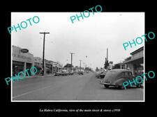OLD LARGE HISTORIC PHOTO LA HABRA CALIFORNIA THE MAIN ST & STORES c1950 1 picture