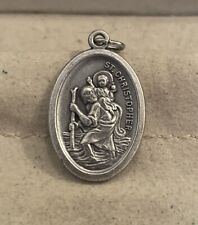 Vintage Saint Christopher Medal Protect Us Medal Religious Holy Catholic picture