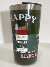 *READ LL Bean Peanuts Snoopy Happy Camper Tumbler Insulated Coffee Mug 18 oz NWT picture