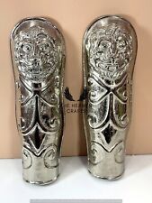 Medieval Chrome Roman Leg Greaves Set Of Knight Warrior Armor Leg Protection picture