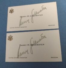 AUTHENTIC SIGNED Barry Goldwater  U.S. Senator PERSONAL Business Card from AZ picture