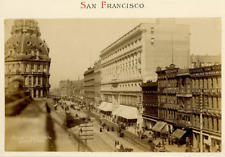 Vintage San Francisco, California Parrott Building Market Street Albumen Print picture
