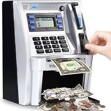 2023 Upgraded ATM Piggy Bank for Real Money ATM Savings Bank Machine for Kids... picture
