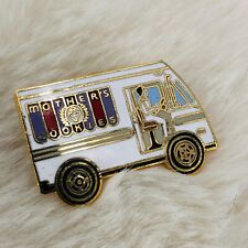 Vtg Mothers Cookies Delivery Truck Advertising Enamel Lapel Pin picture