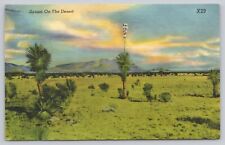 Postcard Sunset on the Desert Linen picture