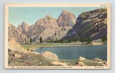 Grand Teton National Park Peaks Mountains Lake Solitude Wyoming VTG Postcard picture