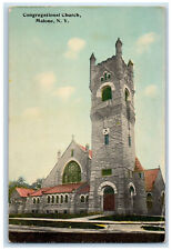 c1910's Congregational Church, Malone New York NY Unposted Antique Postcard picture