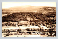 RPPC Aerial View Town River Church Orford New Hampshire NH Real Photo Postcard picture
