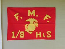 USMC flag Fleet Marine Force 1/8  H & S theater made US Marines FMF picture