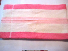 Cannon Bath Towel Pink & White Stripes New Vintage Towel Old 1960s 1970s picture