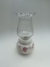 VTG Lasting Products Hand Painted Porcelain Floral Votive 7.5 Inches Pink Rose picture