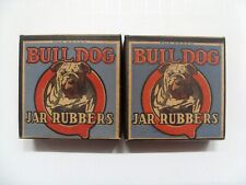 Two Boxes Vintage Bulldog Canning Jar Rubbers - Full Boxes (New) Old Stock picture