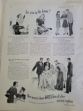 1947 Kotex sanitary napkins are you in the know More Women Choose Vintage Ad picture