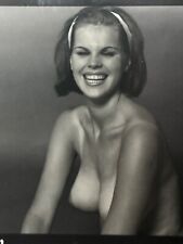 Vintage 1950s Busty Blonde Nude Model 2 1/4 Negative & Contact Sheet Photo picture