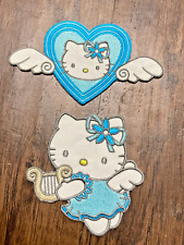 Hello Kitty Blue Angel Kitty 2001 Small Iron on Patches (New without Packaging) picture