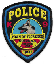 Florence ARIZONA AZ Police Canine K9 Unit patch German shepherd Quai picture
