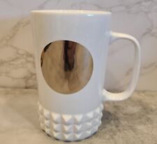 Starbucks Grande Tall Coffee Mug White Studded Silver Dot Ceramic Cup 16oz |2014 picture