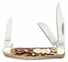 Schrade Junior 3 Pocket Knife 7Cr17MoV Steel Blades Next Gen Staglon Handle picture