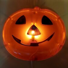 VTG Halloween window wall Jack O Lantern Pumpkin Flat Lighted 13”  decoration picture