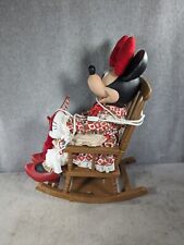 Vintage Large Minnie Mouse Mechanical Rocking Christmas Doll 1993 Santa’s Best picture