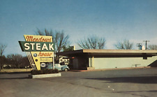 Meadows Steak House, Route 66 Oklahoma City, OK - Vintage Chrome Postcard - Auto picture
