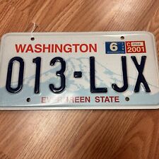 Vintage 2001 Washington License Plate State 013-LJX Evergreen State Mountains picture