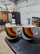 2 Vintage Rainbow Mugs picture