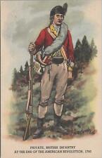 Military Postcard Private British Infantry End American Revolution 1783 picture
