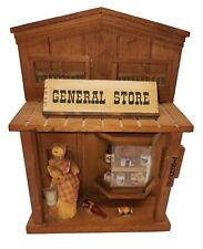 Vintage Miniature Wooden General Store 3D Diorama Wall Mount Made In Taiwan picture
