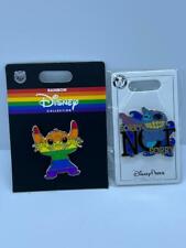 Disney Pin STITCH 2022 RAINBOW COLLECTION & SORRY NEW 2PCS SET RARE LIMITED  picture