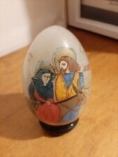 Treasured Visions Hand Blown Egg w/ box Christmas decor,Journey To Bethlehem,  picture