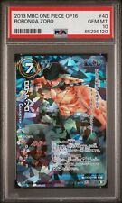 One Piece PSA 10 Zoro SR 40/77 Miracle Battle Carddass OP16 holo secret cracked picture