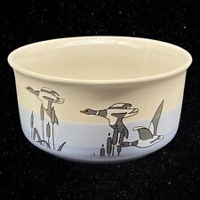 Vintage 1986 FTDA Mallard Duck Bowl Made in Korea Pottery Bowl  3”T 6.25”W picture