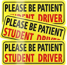 JUSTTOP 3pcs Magnet for Car, Please Be Patient Student Driver, New Drivers Stick picture